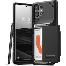 VRS Design Samsung Galaxy S23 Ultra Case [Damda Glide Pro] Rugged Phone Wallet Cover-Groove Black